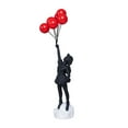 thumbnail image 1 of Xihbxyly Escultura de Resina de Niña, Figura de Corazón Inspirada En Banksy, Elegante Decoración para El Hogar, Adorno Único para El Salón, Regalo Ideal para Cualquier Ocasión, Diseño Compacto y Dura, 1 of 2