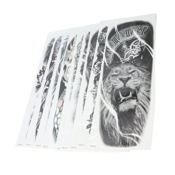 Patinas de Tatuaje Patch, 9 Sábanas Pegatizas de Tatuaje Pegatizas de Tatuaje de Tatuaje Tatuaje Falsos temporal Tatto Implude Plantilla de Tatuaje para el Cuello