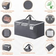 thumbnail image 3 of Large Moving Boxes and with Zippers & Handles Moving Supplies with lids, Heavy Duty Totes for Storage Bags for Space Saving, Fold Flat, Moving and Storing 93L, 2 Pack, 3 of 7