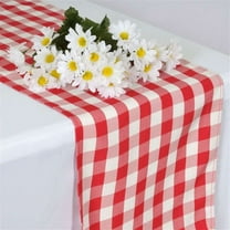 BalsaCircle 14" x 108" Gingham Checkered Table Top Runner Party Linens Event Decorations