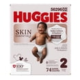 thumbnail image 1 of Huggies Skin Essentials Baby Diapers, Size 2 (12-18 lbs), 74 Count, 1 of 10