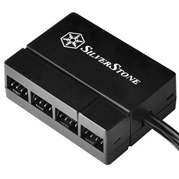 SilverStone Technology Silverstone 8-Port PWM Fan Hub/Splitter for 4-Pin & 3-Pin Fans in Black SST-CPF04-USA (Newest Version)