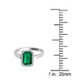 thumbnail image 2 of AoneJewelry Aone Jewelry 10K White and Yellow Gold Cathederal Style Ring with 0.65 Carat (I-J, I1-I2) Emerald Cut Emerald and Diamonds, 2 of 5