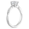 thumbnail image 4 of vylahjewellery Classic Round Cut Moissanite Diamond Engagement Ring for Her 10K Vermeil Yellow Gold Anniversary Ring Twisted Pave Band Bridal Ring Set, 4 of 8