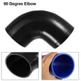 thumbnail image 4 of 89mm 3.5" ID 90 Degree Elbow Engine Silicone Hose Black for Car Intercooler Intake Piping with 2 Pcs Clamps, 4 of 6