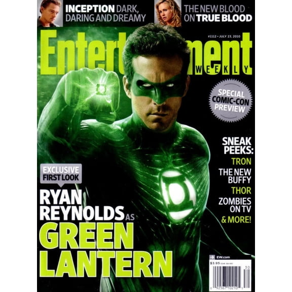 Green Lantern 2010 Comic-Con Entertainment Weekly magazine Ryan Reynolds