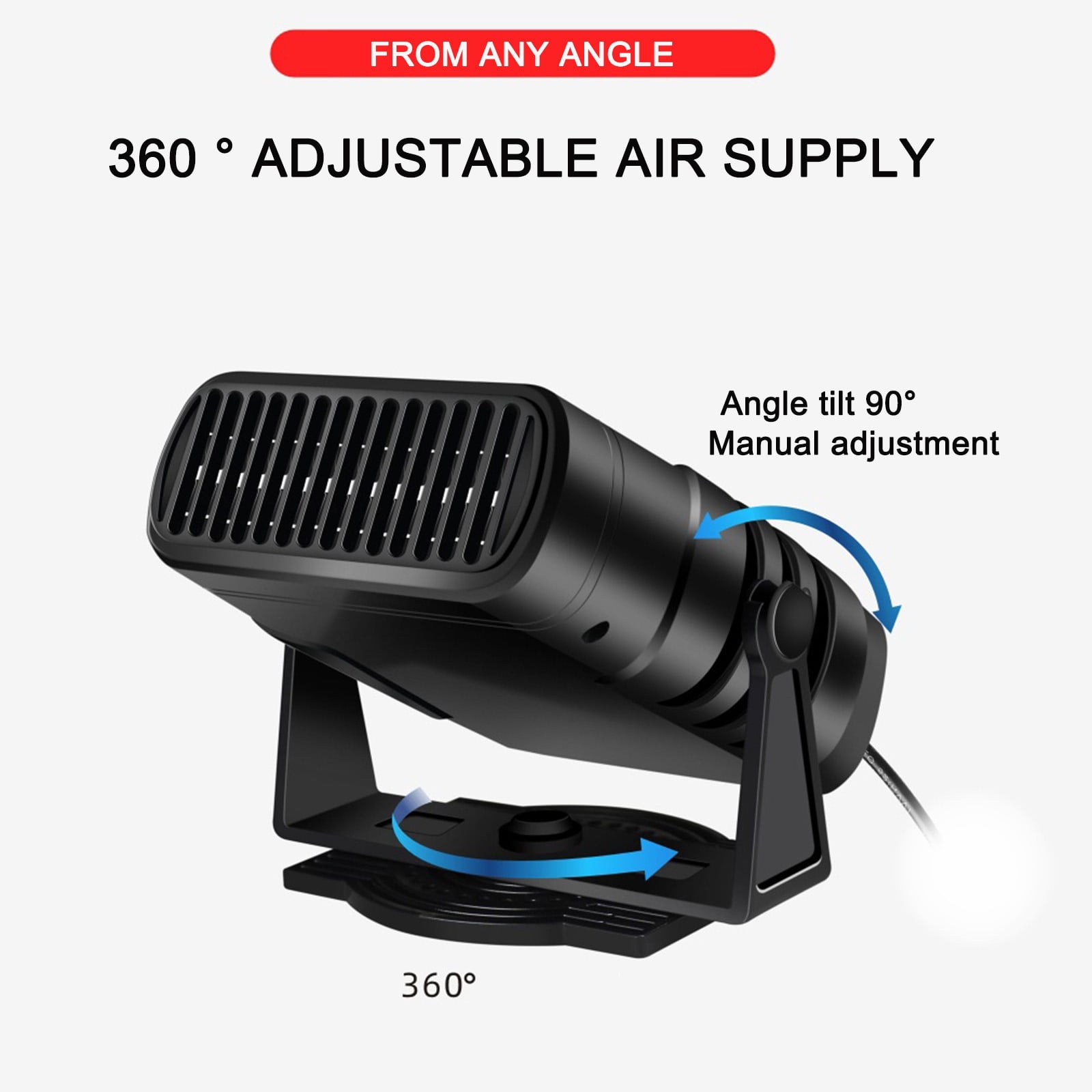 YZEGDCH Car Portable Space Heater, Portable Heaters for Indoor, PTC Ceramic Heater for Office, Thermostat, Safe Quiet Room Heater for Bedroom Office Bathroom, Best Gift for Dad Mom Kids