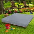 thumbnail image 5 of Sandbox Cover 18 Oz Waterproof - Sandpit Cover 100% Weather Resistant with Metal Grommets (60" W x 60" D x 8" H, Grey), 5 of 7