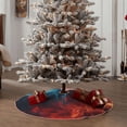 thumbnail image 4 of Sikiie Red And Blue Fire Nativity Christmas Tree Skirt, Jesus Christian Winter Holiday Tree Mat Decoration(30-48IN)48", 4 of 6