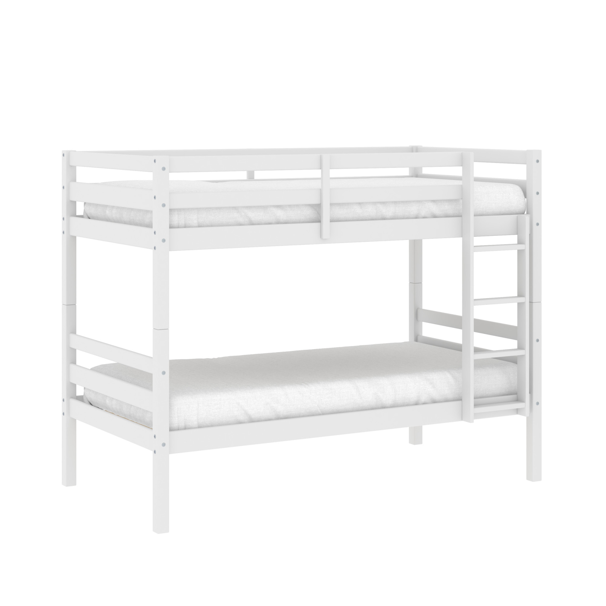 Campbell Wood Twin over Twin Convertible Bunk Bed, White - Walmart.com