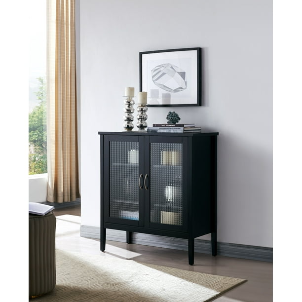 Delancey 2 Door Accent Display Storage with Adjustable Shelves