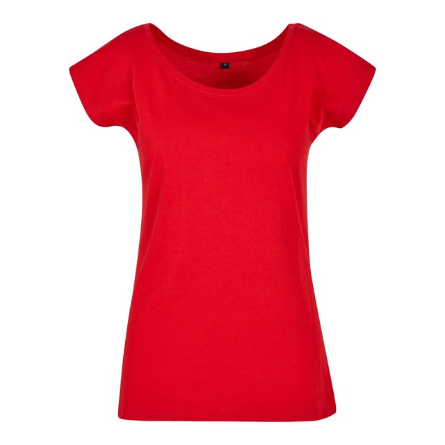 Build Your Brand Womens Wide Neck T-Shirt