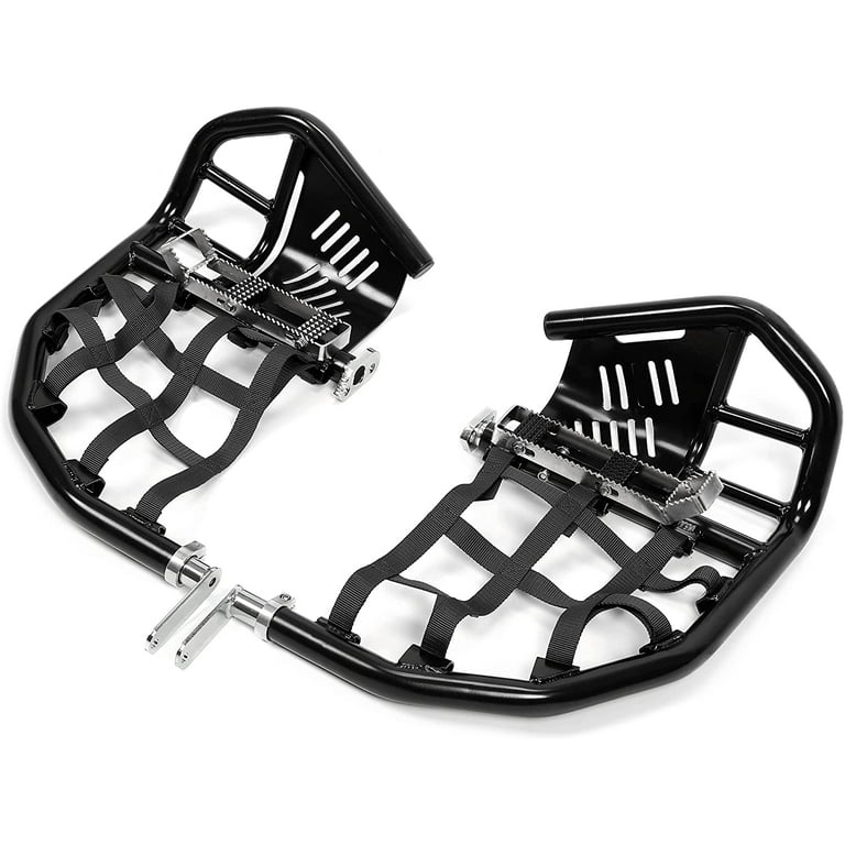 Kojem Pair LH RH Aluminum Nerf Bars Foot Pegs With Heel Guards