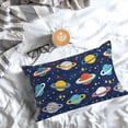 thumbnail image 7 of KLL Planets and Stars Pillow Covers Envelope Closure,Super Soft and Cozy Fuzzy Fleece Pillow Case Cover 16"x24", 7 of 7