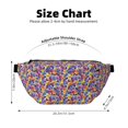 thumbnail image 3 of Naloa The Garden Tricolor Pansy Flower Print Running Belts for Men Women,Running Fanny Pack with 2-Zipper Pockets,Waterproof Waist Pack for Travel Hiking Running Outdoor Sports, 3 of 8