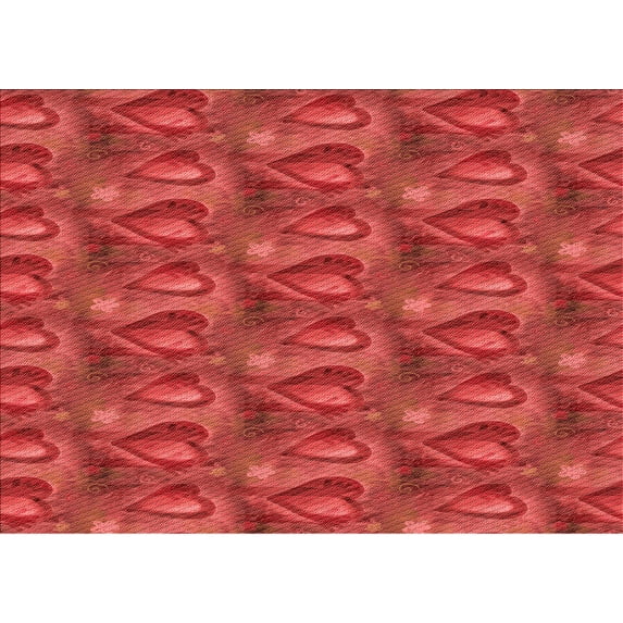 Ahgly Company Indoor Rectangle Patterned Ferrari Red Area Rugs, 8' x 10'