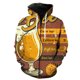 thumbnail image 1 of Sudadera con capucha y cremallera para hombre, con estampado 3D de dibujos animados, estilo informal, de manga larga, estilo Harajuku, de gran tamaño, unisex, 2024, 1 of 6
