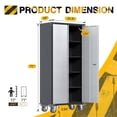 thumbnail image 5 of Gangmei Metal Storage Cabinet with Lock and 4 Shelves, 5 of 6