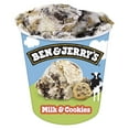 thumbnail image 4 of Ben & Jerry's Milk & Cookies Vanilla Ice Cream Cookie Dough Ice Cream Pint, 16 fl oz, 4 of 13