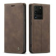 thumbnail image 3 of CaseMe Wallet Case Anti-Fall Retro Handmade Leather Magnetic Flip case Card Slot for Samsung S20 (Coffee), 3 of 9