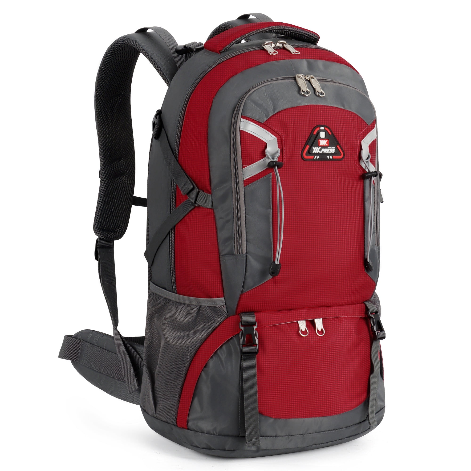 50L Hiking Backpack for Men Women, Outdoor Camping Backpacking Backpack, Lightweight Travel Bag, Red - 8013
