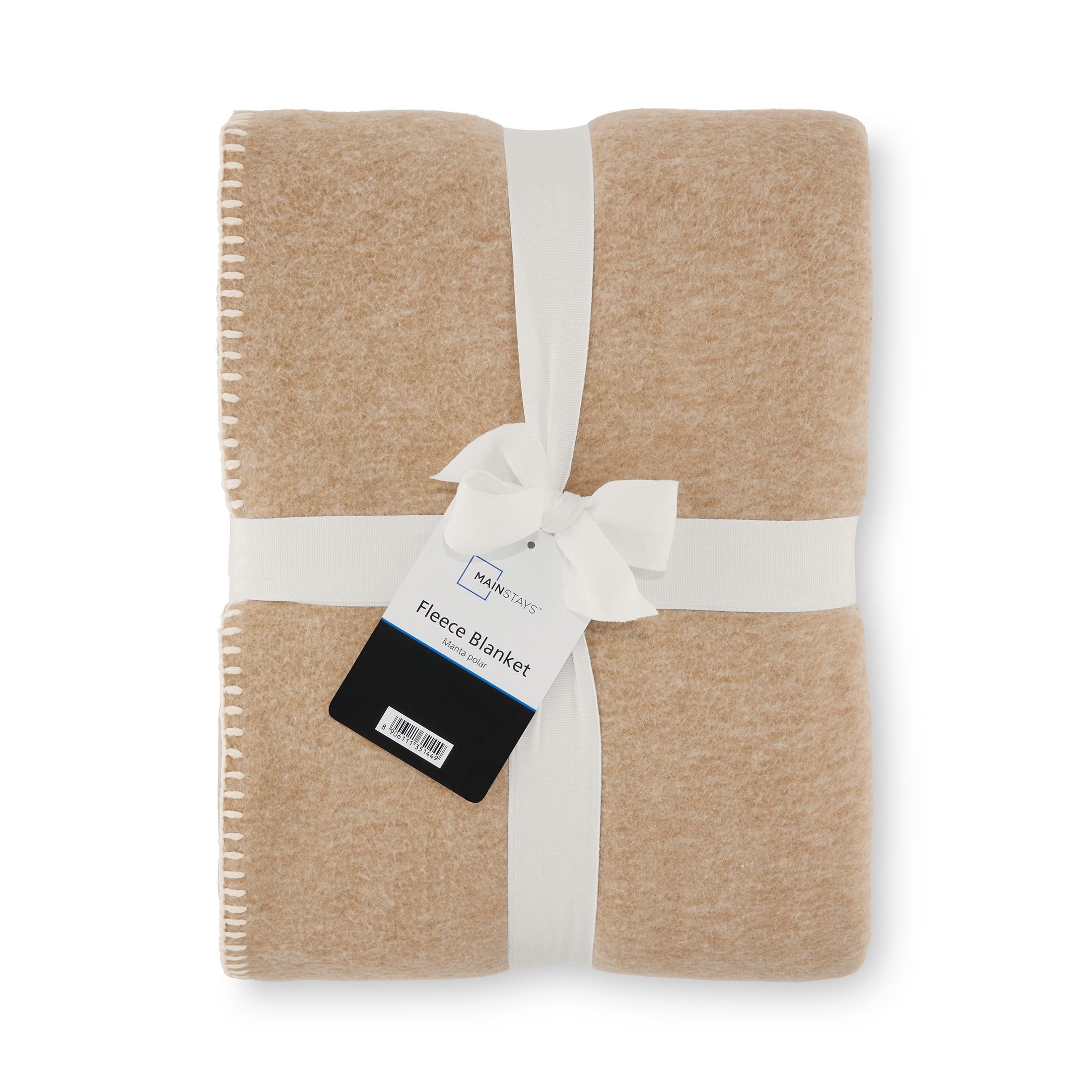 Mainstays Super Soft Tan Fleece Bed Blanket, King Size