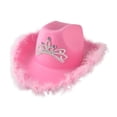 thumbnail image 3 of Sombrero de , accesorios para fotos, sombrero de vaquero occidental para fiesta de baile, vestido elegante Rosa, 3 of 8
