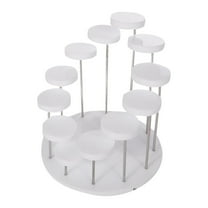 12 Tier Acrylic Display Stand, With Stainless Steel Support Layered Round Trays, For Jewelry Cake Dessert Wedding Birthday Party Small Items Storage
