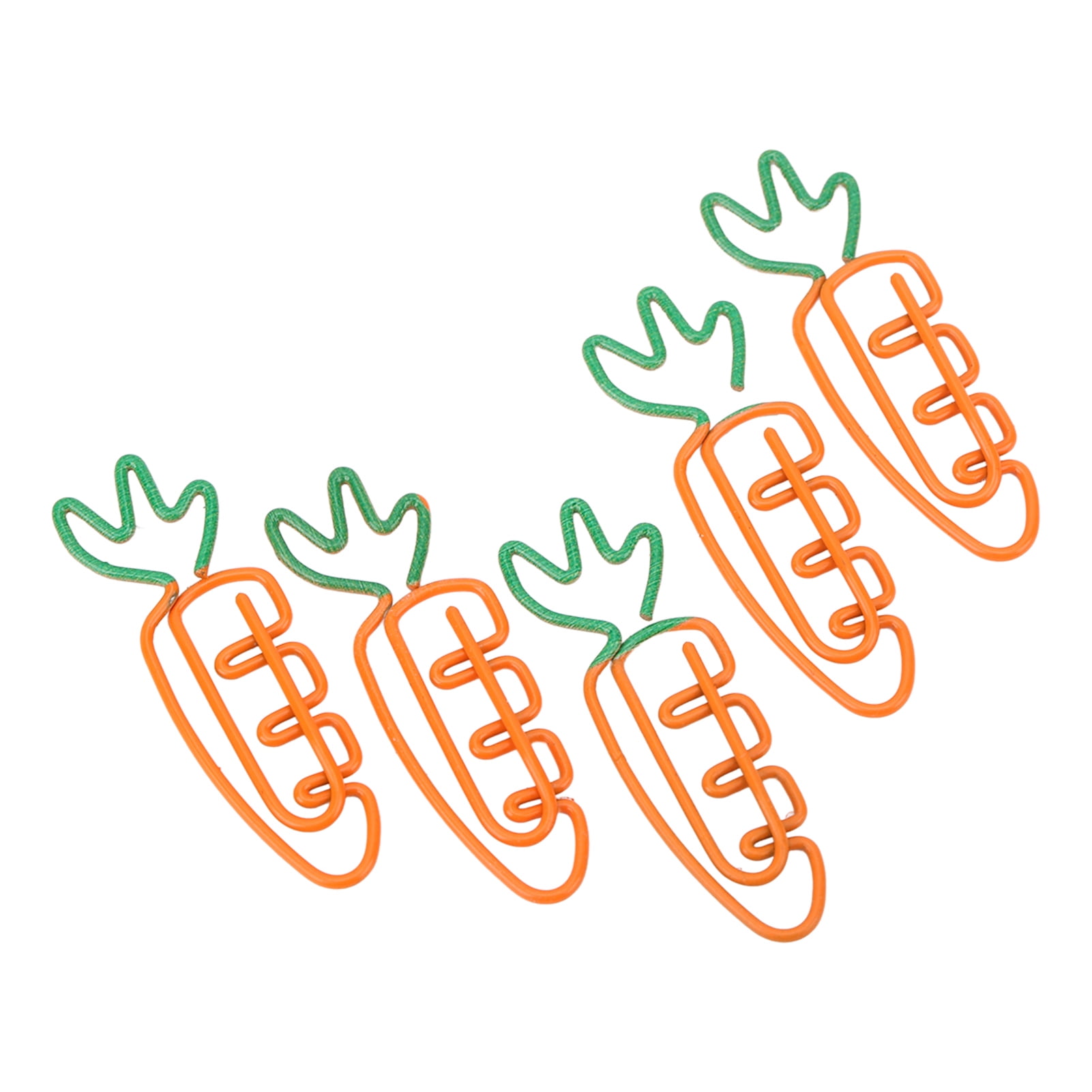 YAHHU 100Pcs Carrot Paper Clips Electroplated Metal Nonslip Rustproof Cute Paper Clips for Document Files Letters Office Desk Stationery Organization Accessories, 5.51 inches / 14.00 cm