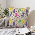 thumbnail image 4 of KLL Colorful Poodle Dog Decorative Throw Pillow Covers Velvet Soft for Couch Sofa Bedroom Living Room Outdoor (No pillow core)- 16"x16", 4 of 5