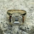 thumbnail image 4 of Forever Jewels 5CT Emerald Cut Moissanite Men'S Wedding Engagement Ring 14k Yellow Gold Plated, 4 of 4