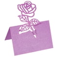 thumbnail image 1 of Unique Bargains Table Nom Place Cartes, 25pack Rose Coupe Conception Carte Vierge Violet, 1 of 6