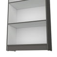 thumbnail image 5 of Nmkwnr 5 Open Shelves Book Dispaly Shelf Bookcase for Home, Office, Gray + White, 5 of 8
