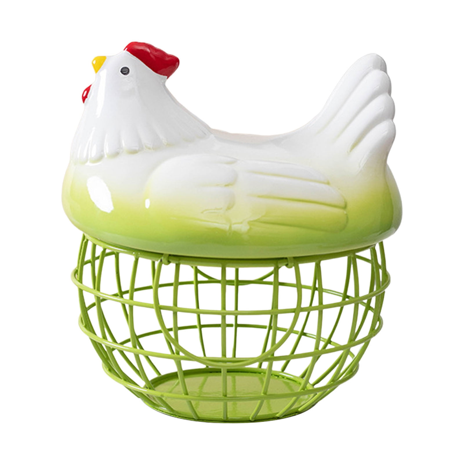 Large Capacity Egg Storage Ceramic Storage Basket Kitchen Storage Basket Fruit Storage Basket Household Living Room Storage Basket Egg Tray