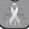 thumbnail image 4 of Inktastic Hope- Lung Cancer Awareness Boys or Girls Baby Bib, 4 of 4
