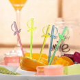 thumbnail image 1 of 200 Pcs Pics à Cocktail en Plastique Pics à Fruits en Forme d'Épée pour Apéritif, 1 of 3