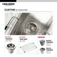 thumbnail image 5 of Houzer Ctc-3312 Contempo Trough 33" Undermount Single Basin Stainless Steel Bar Sink -, 5 of 7