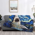 thumbnail image 2 of Fuzoiu Vintage Starry Sky Shark Print Flannel Blanket,Throw Blanket,Flannel Home Decor,Fleece Bed Blankets,Cozy Soft Blanket for Bed, Sofa, Camping, and Travel-60"x50", 2 of 6