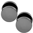 thumbnail image 2 of Hyasfey 1 Pair Men Cool Punk Round Black Stainless Steel Ear Stud Piercing Earrings 3mm - 14mm, 2 of 8