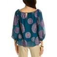 thumbnail image 2 of Trina Turk womens  Saloni Top, XXL, Blue, 2 of 3