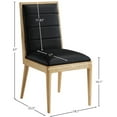 thumbnail image 3 of Meridian Furniture Bristol Black Vegan Leather Dining Chair (Set of 2), 3 of 8