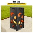 thumbnail image 2 of VEVOR Burn Barrel, 22x22x45 inch Burn Cage, Carbon Steel Cage Incinerator, Incinerator Barrel with Lid and Handle for Outdoors, 2 of 9