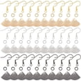 thumbnail image 1 of Kit de 90 piezas para hacer pendientes de abanico: incluye dijes de latón con forma de abanico, ganchos y anillas de acero inoxidable 304 para pendientes de boda., 1 of 5
