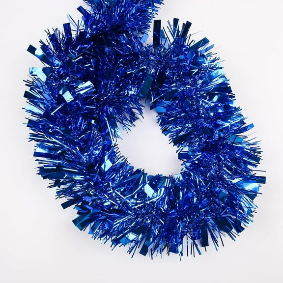 XIUWD 33FT Christmas Tinsel Garland,Gold Shiny Metallic Foil Decorations for Parade Floats, Halloween, Christmas Tree, New Year Parties,Birthday Party,Indoor and Outdoor Disco Party Supplies