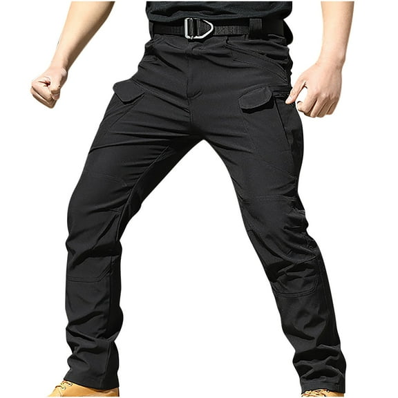 AnuYalue Cargo Pants for Mens Classic-Fit Tactical Pants Lightweight Straight Leg Outdoor Hiking Athletic Pants