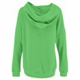 thumbnail image 5 of Wutalume Women's Casual Pocket Hoodie with Drawstring Pullover Sweatshirt Top, Fashionable and Comfortable for Everyday Wear,Green L, 5 of 6