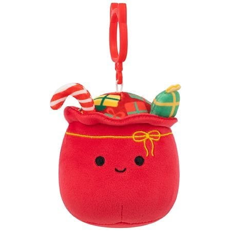 Squishmallows 3.5" Clip-On Christmas Lowell the Gift Sack