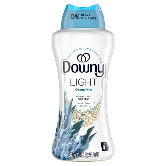 Downy Light Laundry Scent Booster Beads, Ocean Mist Scent, In-wash fabric beads designed to be gentle with a light boost of scent, No Heavy Perfumes, 680G