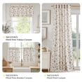 thumbnail image 3 of NICETOWN Floral Kitchen Curtains for Windows, Rose Pattern Printed Linen Curtains with Tassels, Country Linen Light Filtering Small Curtains for Living Room Laundry, 26"x36", Yellow, 2 Panels, 3 of 6
