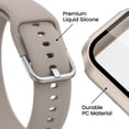 thumbnail image 2 of 3-in-1 Compatible for Apple Watch Band 40mm 41mm 42mm 44mm 45mm 46mm, Soft Silicone Sport Strap for iWatch Series SE 11 10 9 8 7 6 5 4 3, 2 of 6